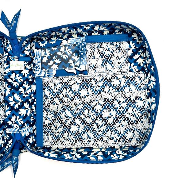 Vera Bradley Hanging Travel Tech Organizer Case Toiletry Makeup Bag Blue Lagoon - Picture 7 of 8